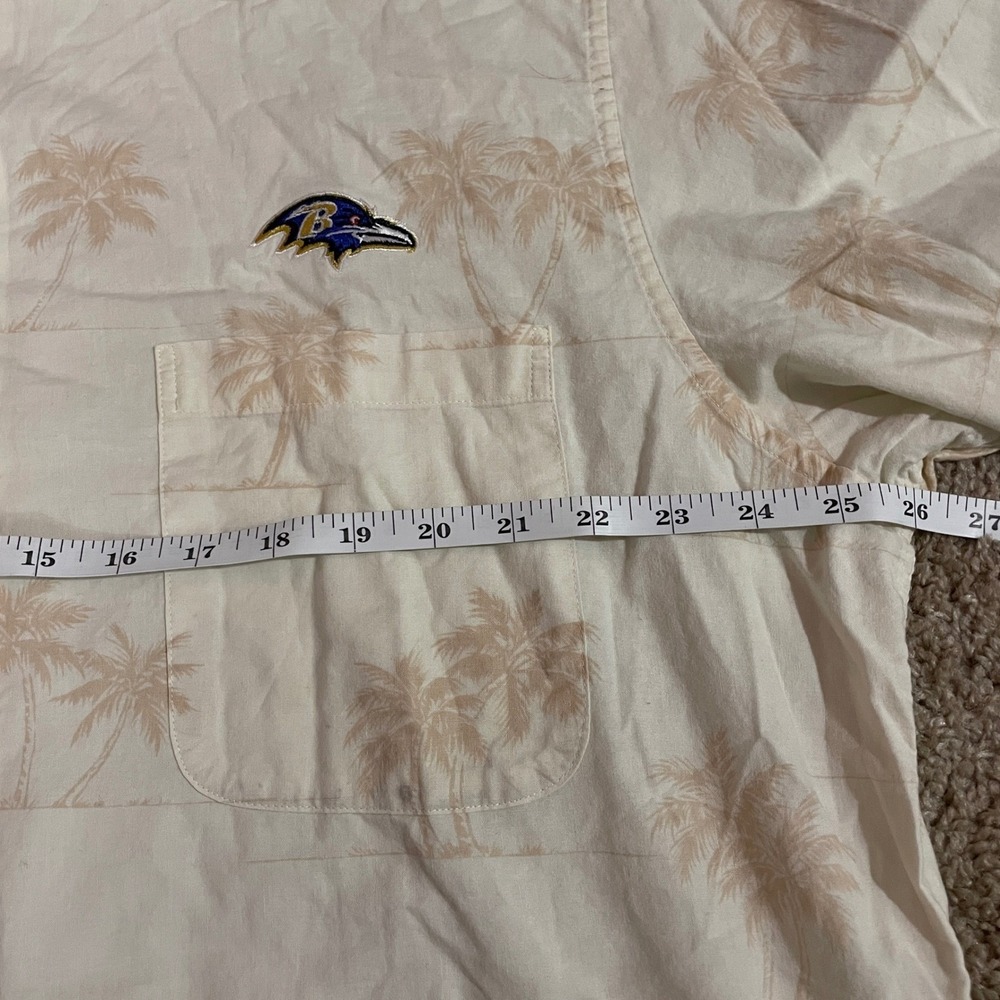 Reyn Spooner NFL Ravens Hawaiian Shirt Palm Trees Button Up Size XL - Picture 8 of 9